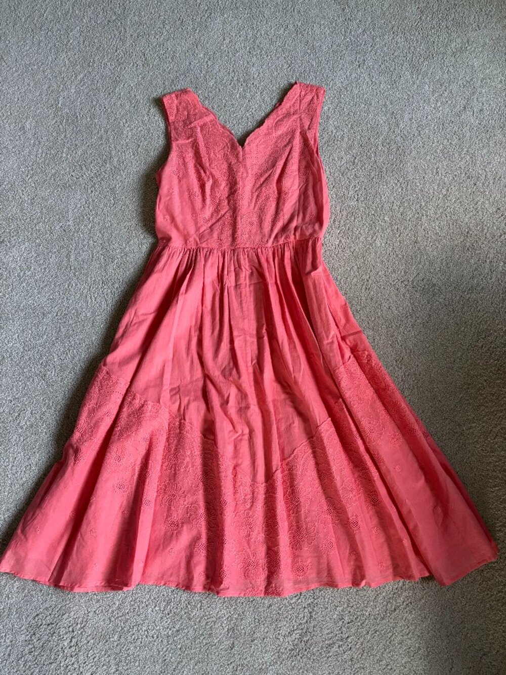 Bea & Dot Sleeveless Cotton Summer Dress Orange SIze L